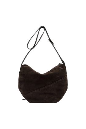 Borsa donna in camoscio colore moka. GIANNI CHIARINI | 11510-MOKA